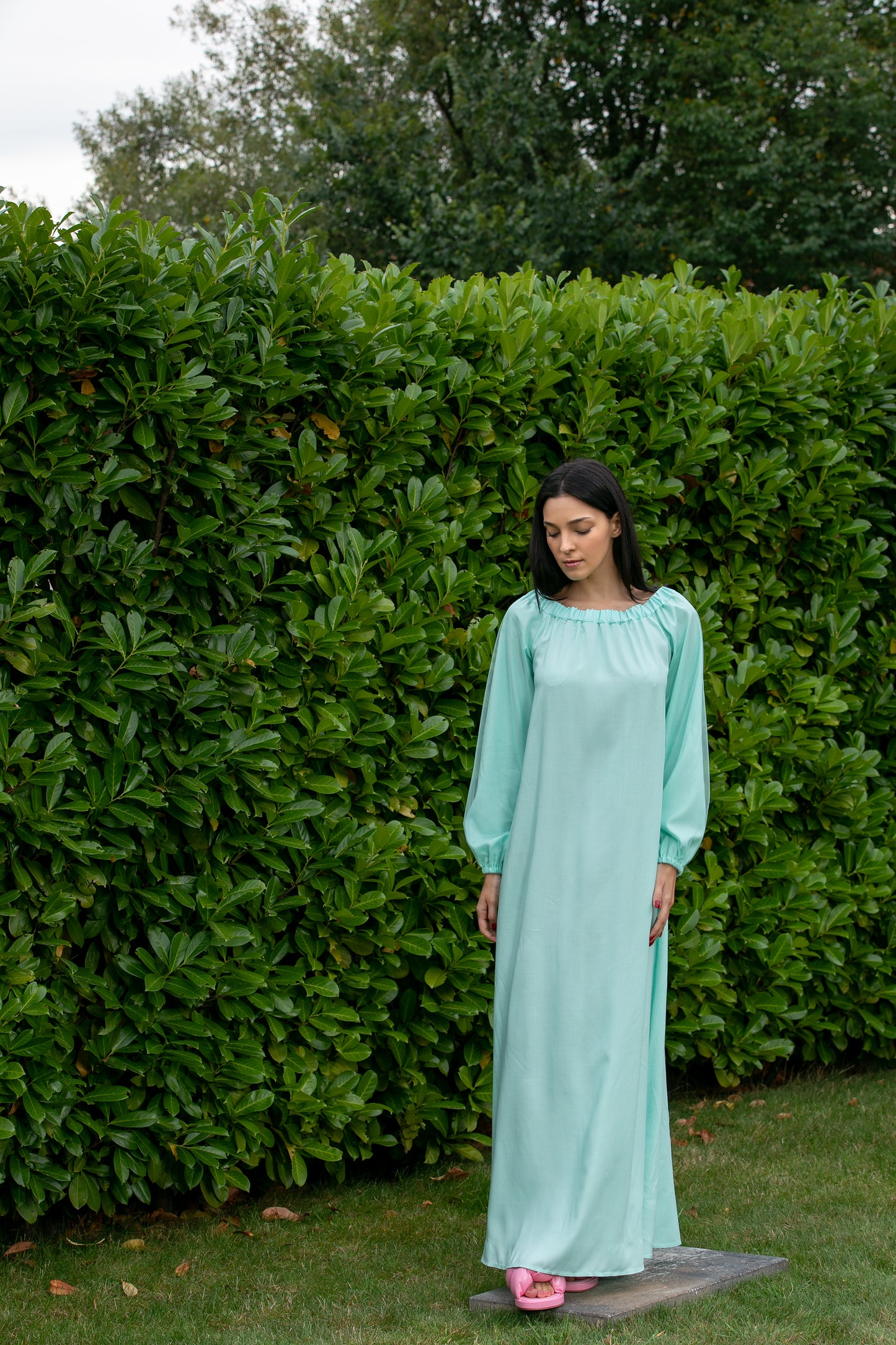 Kaftan Maxi Dress in Mint Color