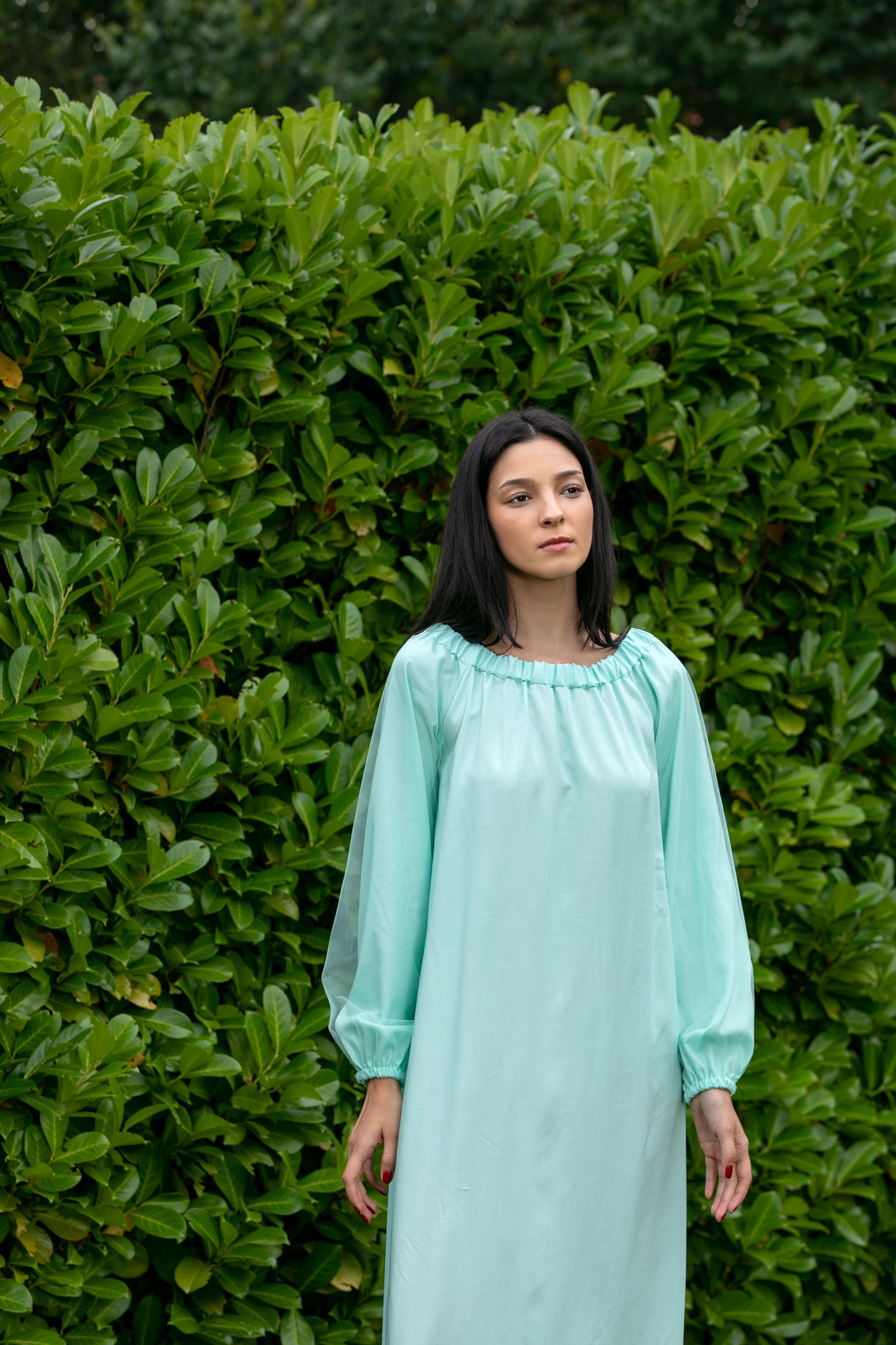 Kaftan Maxi Dress in Mint Color