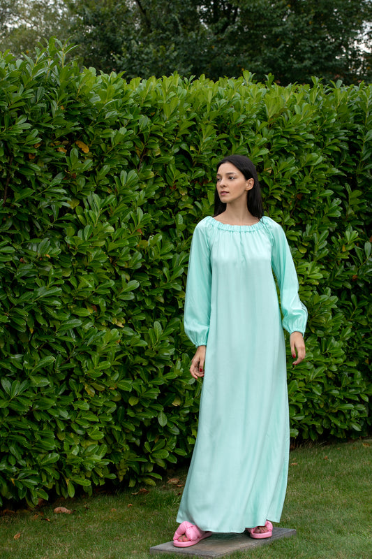 Kaftan Maxi Dress in Mint Color