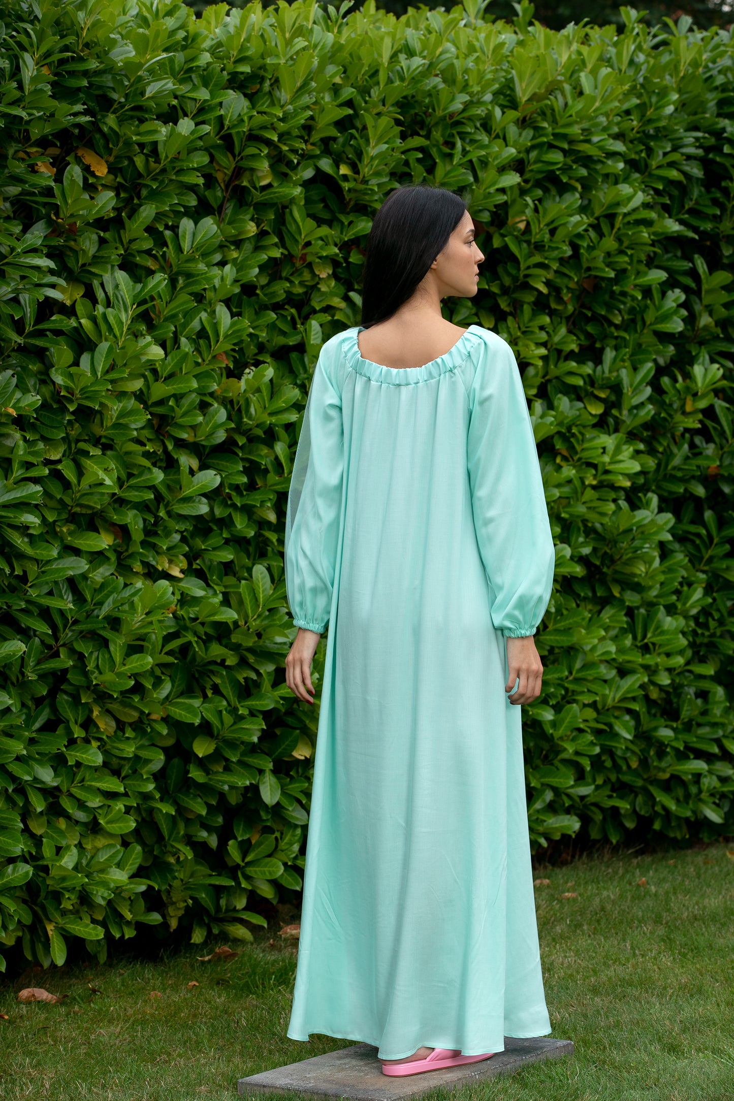 Kaftan Maxi Dress in Mint Color