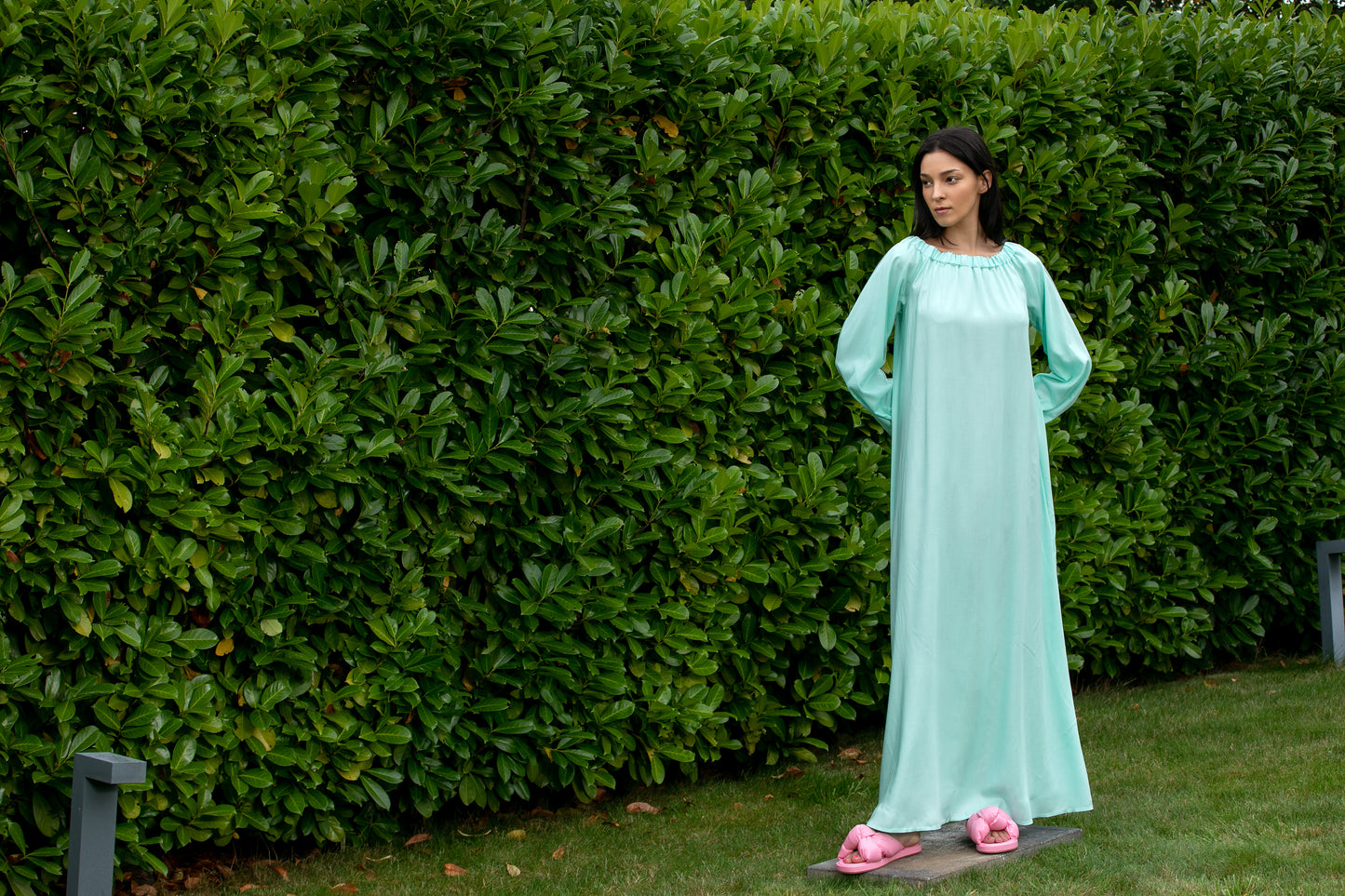 Kaftan Maxi Dress in Mint Color