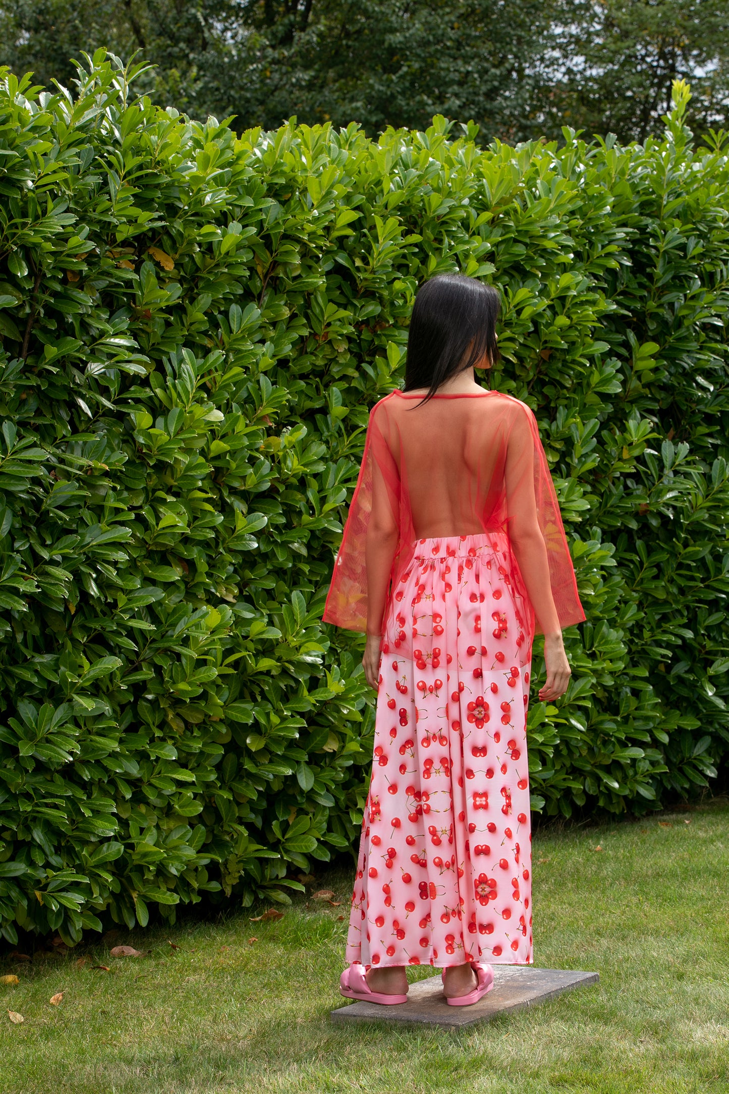 Cherry Print Skirt