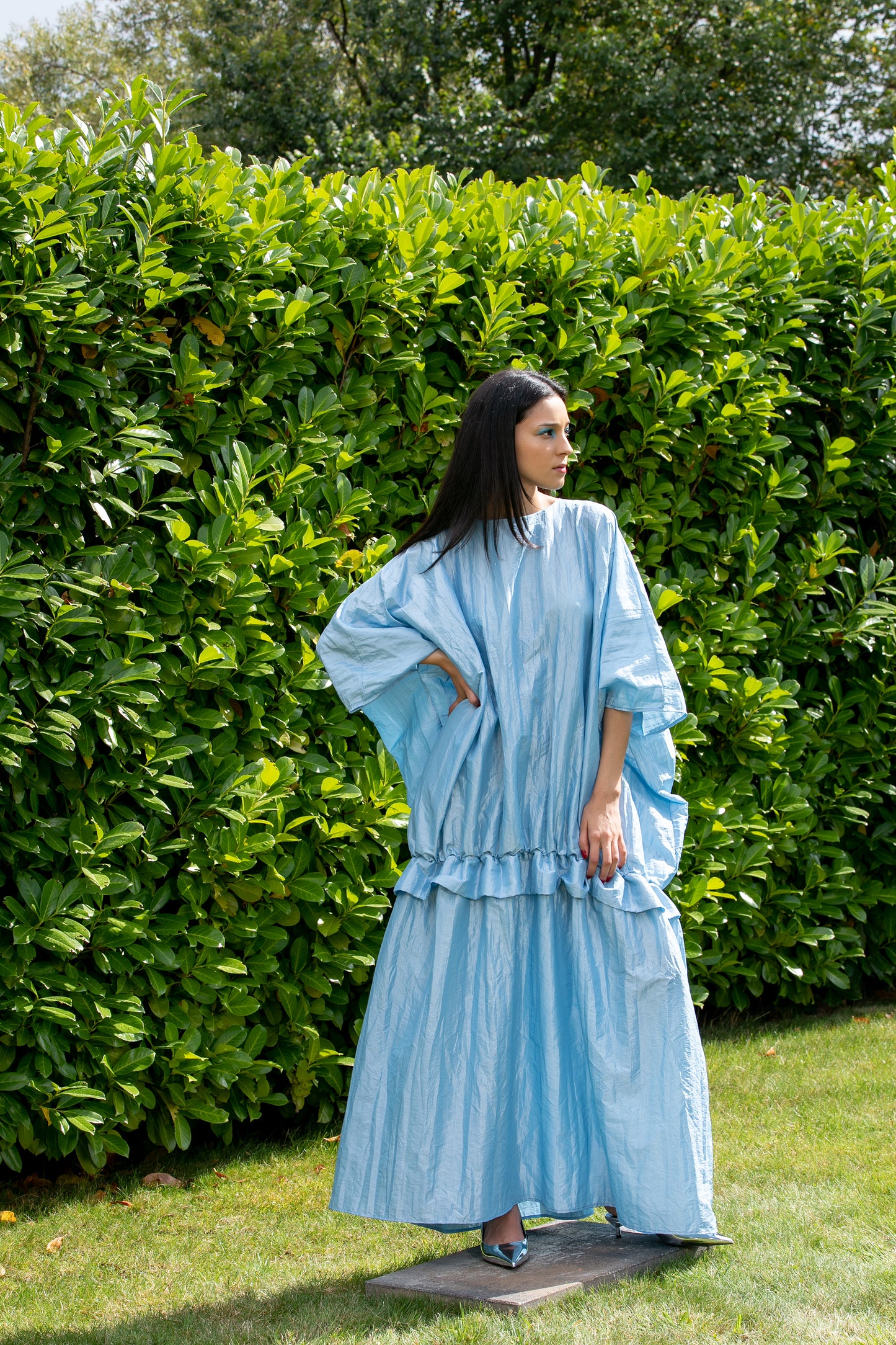 Blue Taffeta Dress