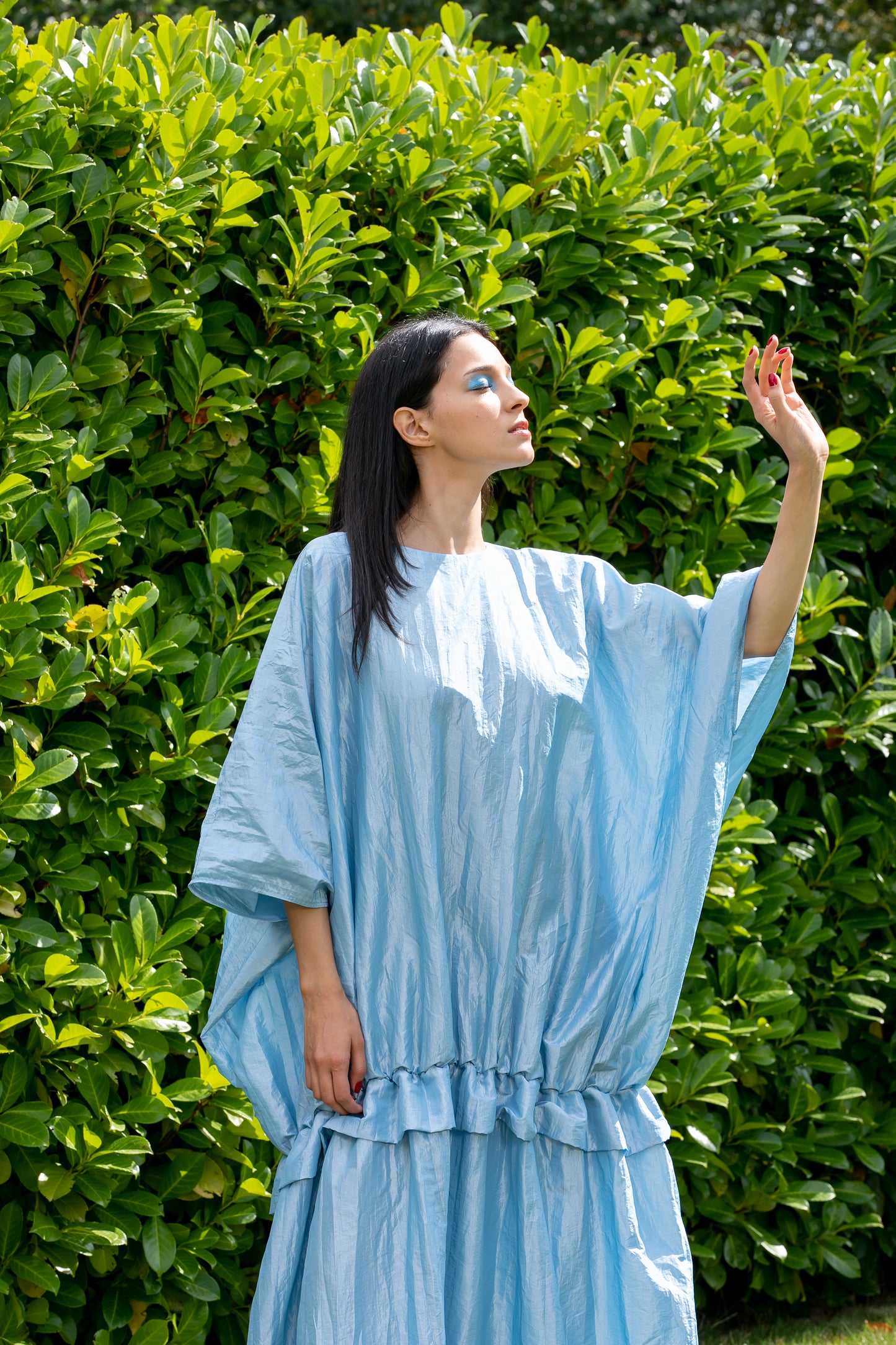 Blue Taffeta Dress