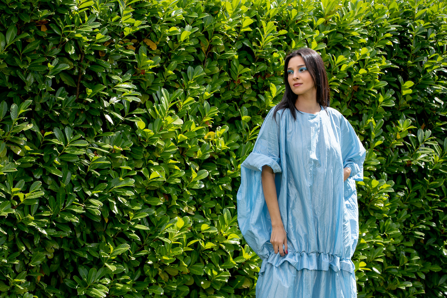 Blue Taffeta Dress