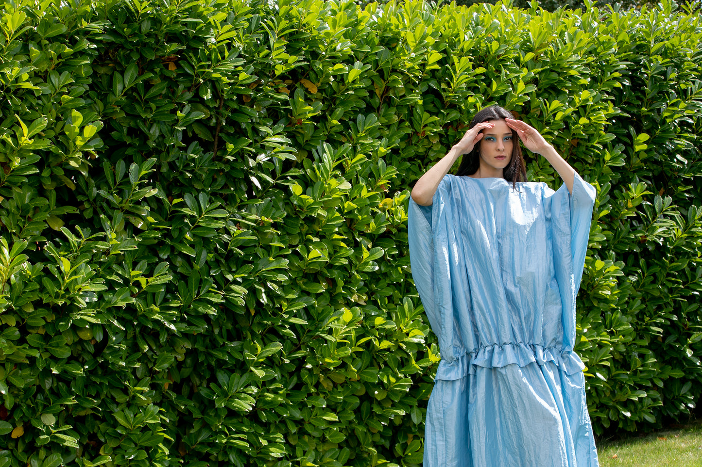 Blue Taffeta Dress