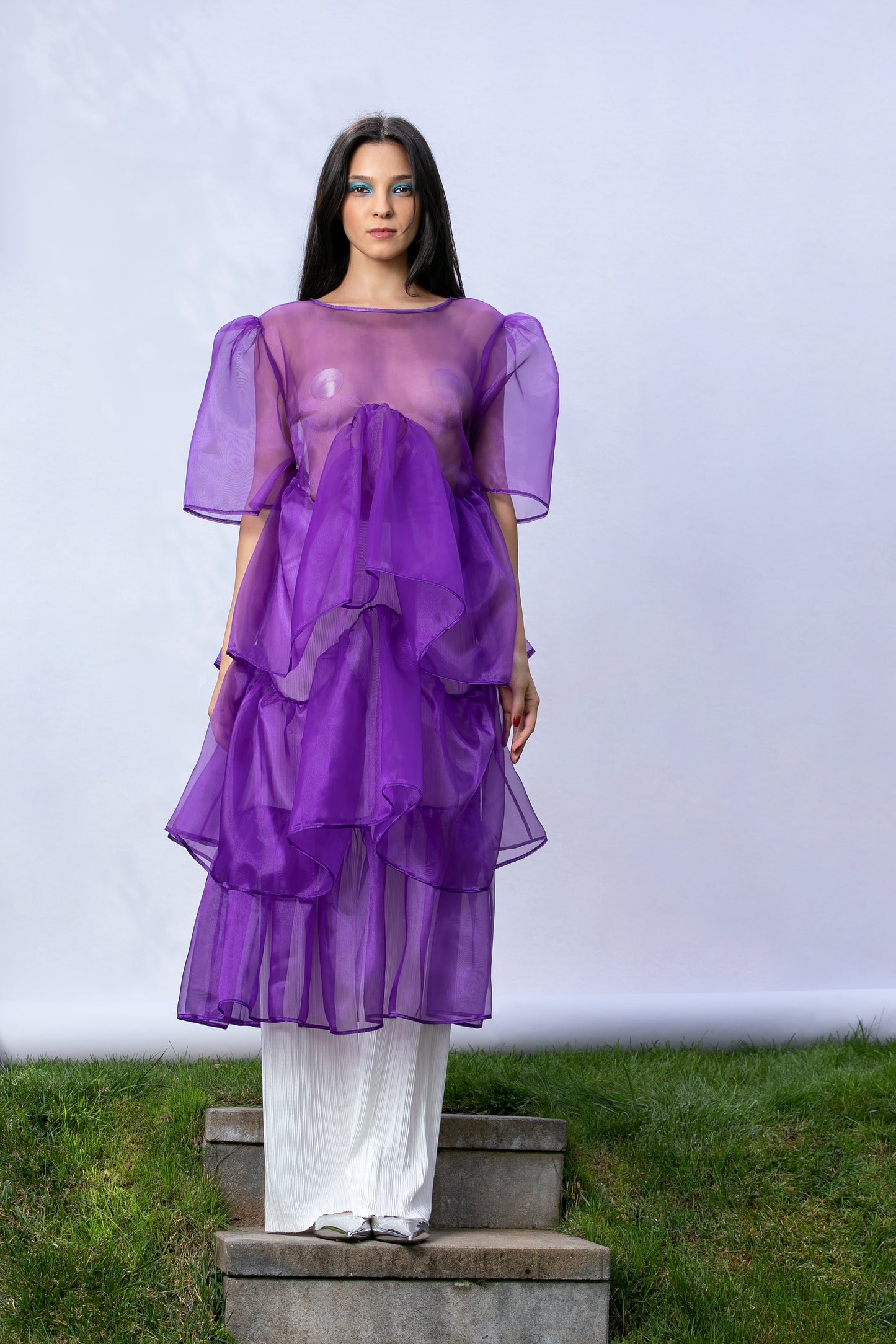 Purple Organza Dress