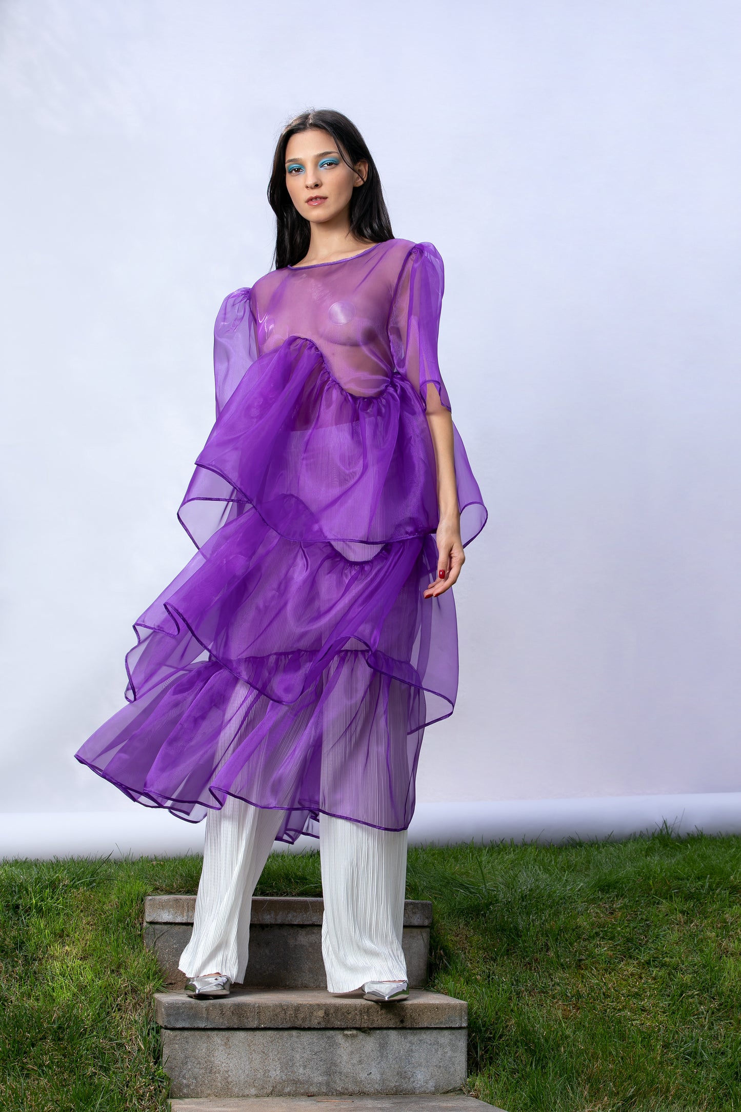 Purple Organza Dress