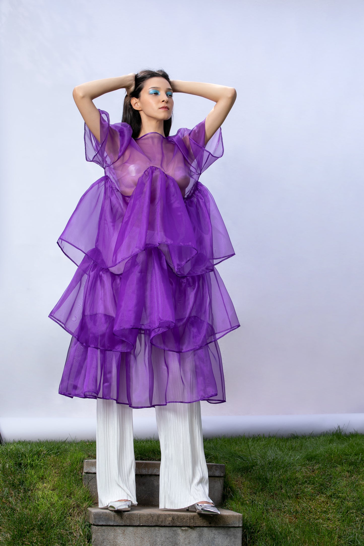 Purple Organza Dress