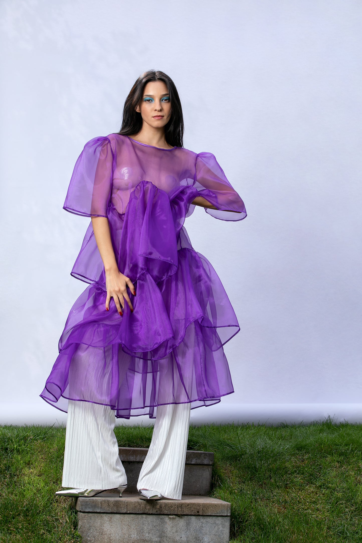 Purple Organza Dress