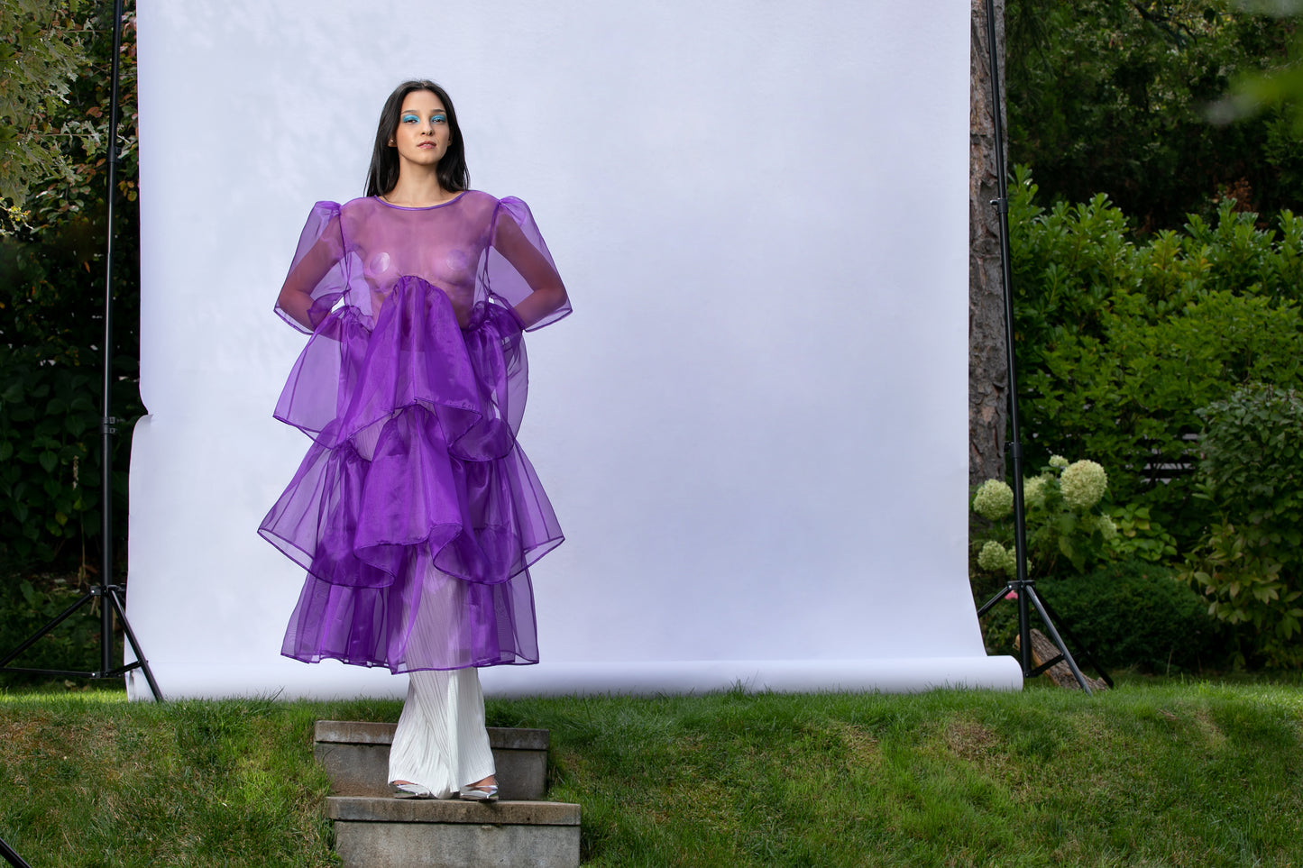 Purple Organza Dress