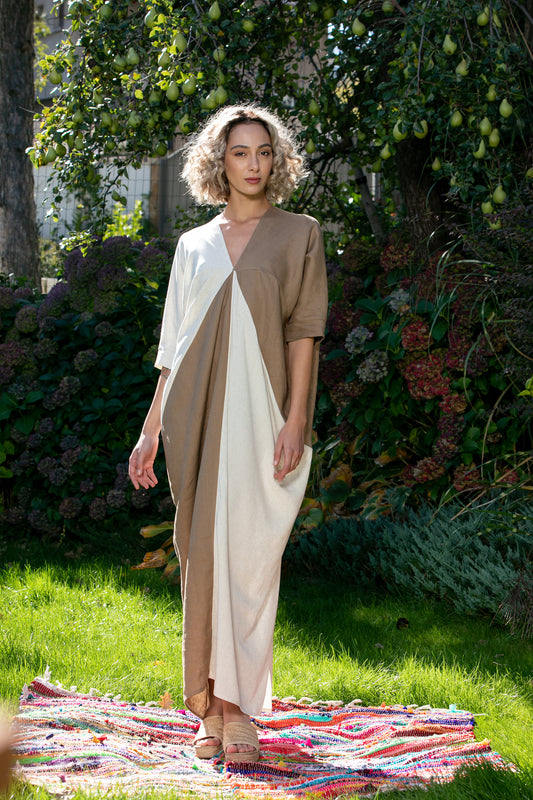 Linen Kaftan Dress