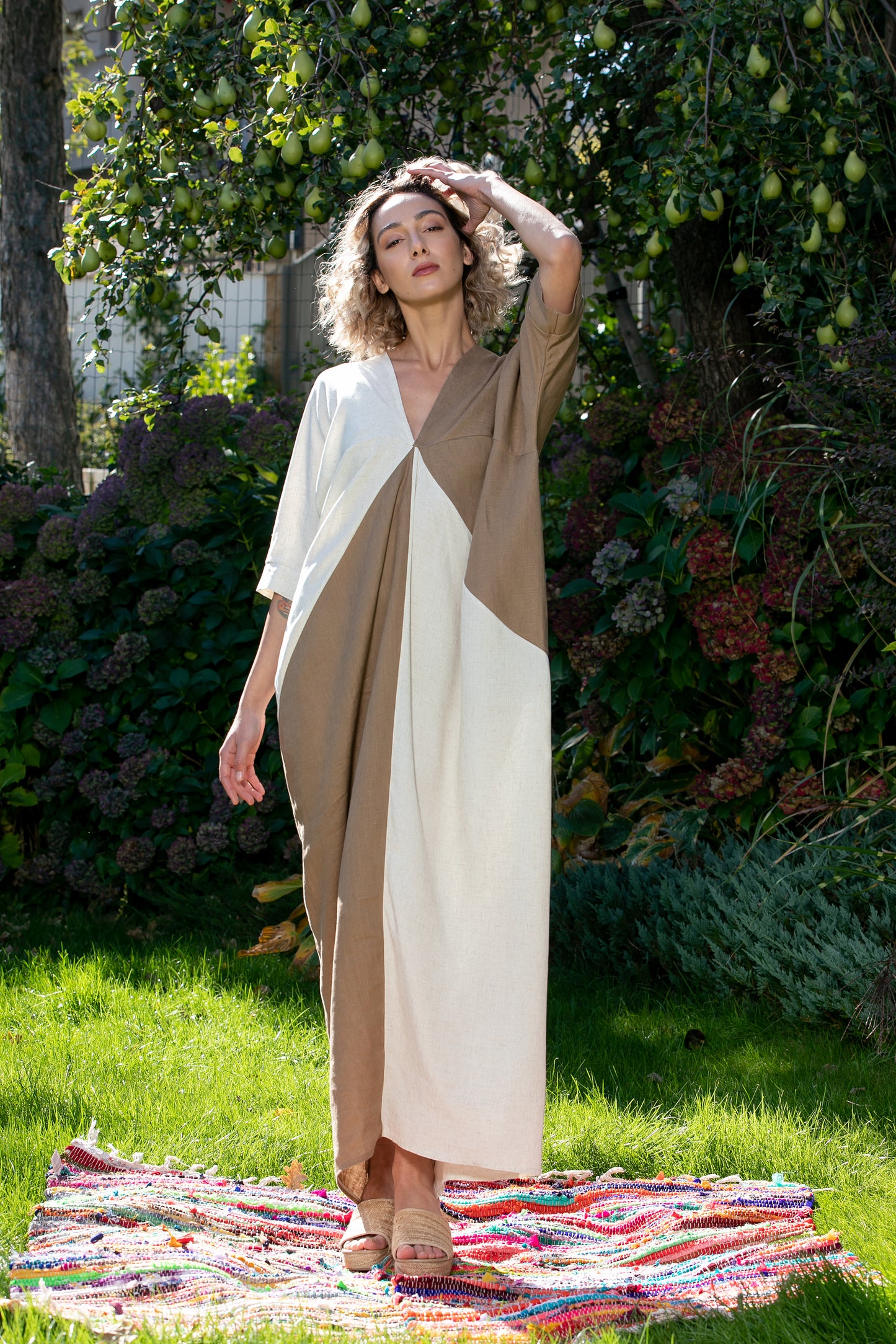 Linen Kaftan Dress