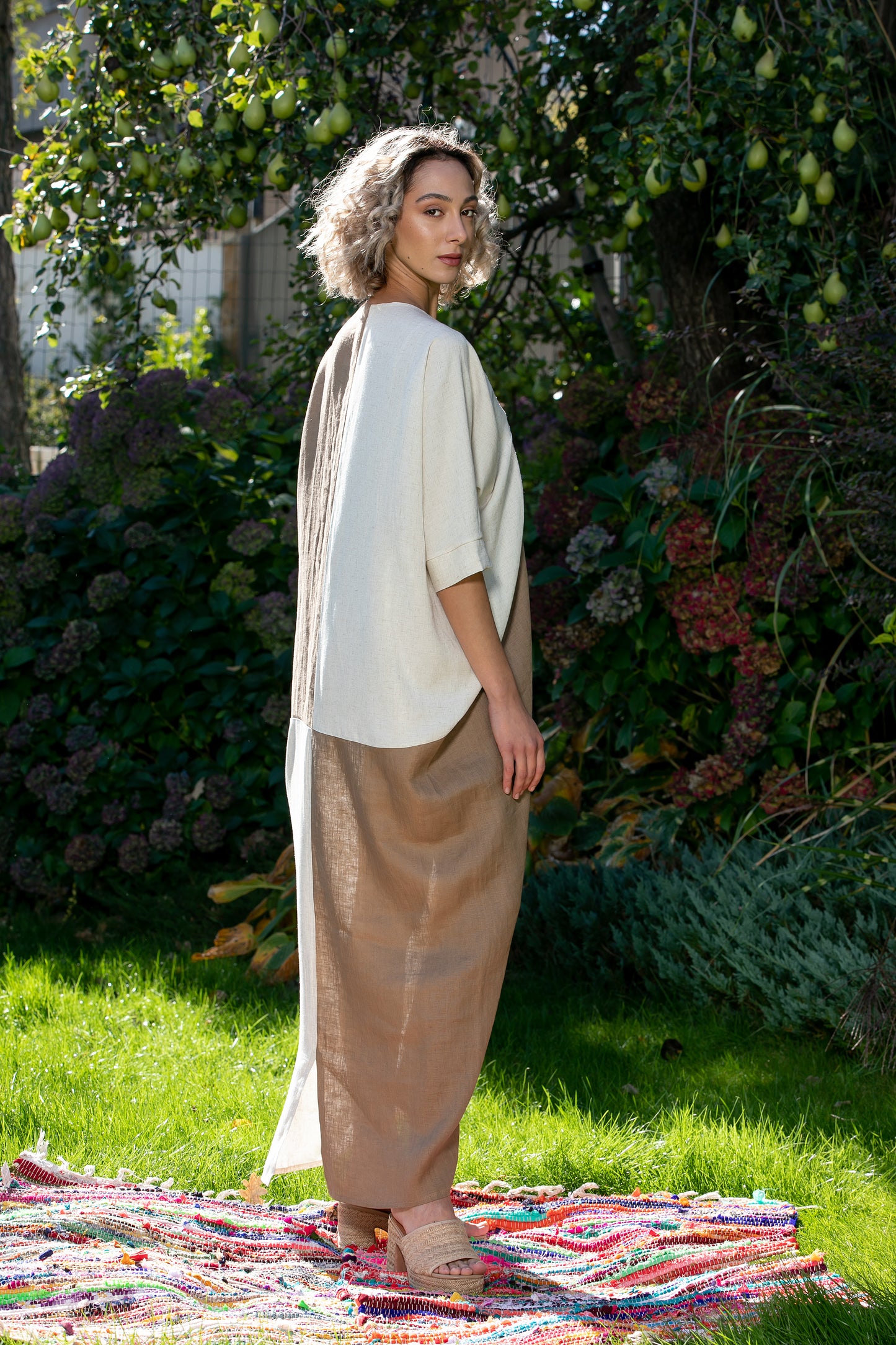 Linen Kaftan Dress