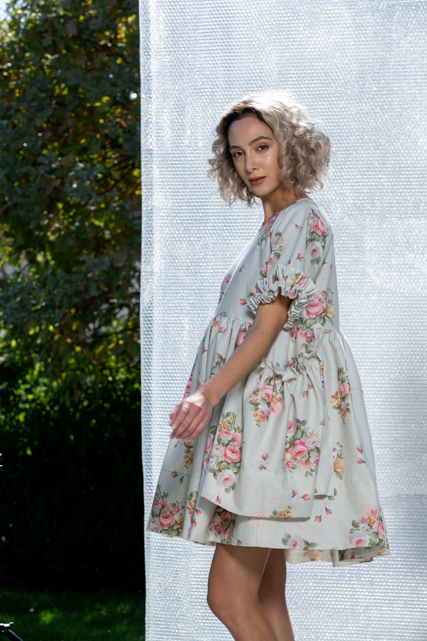 Floral Linen Dress