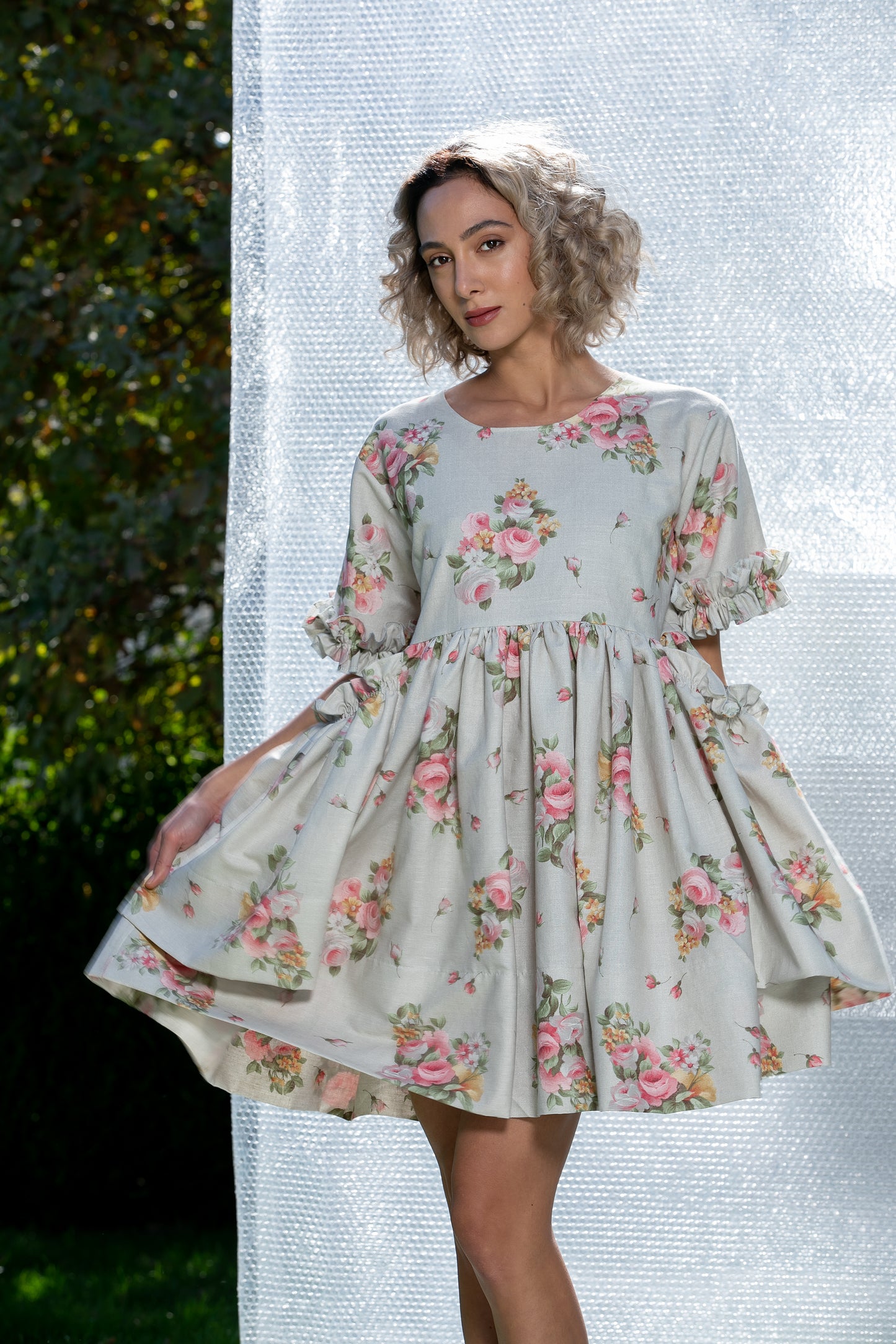 Floral Linen Dress