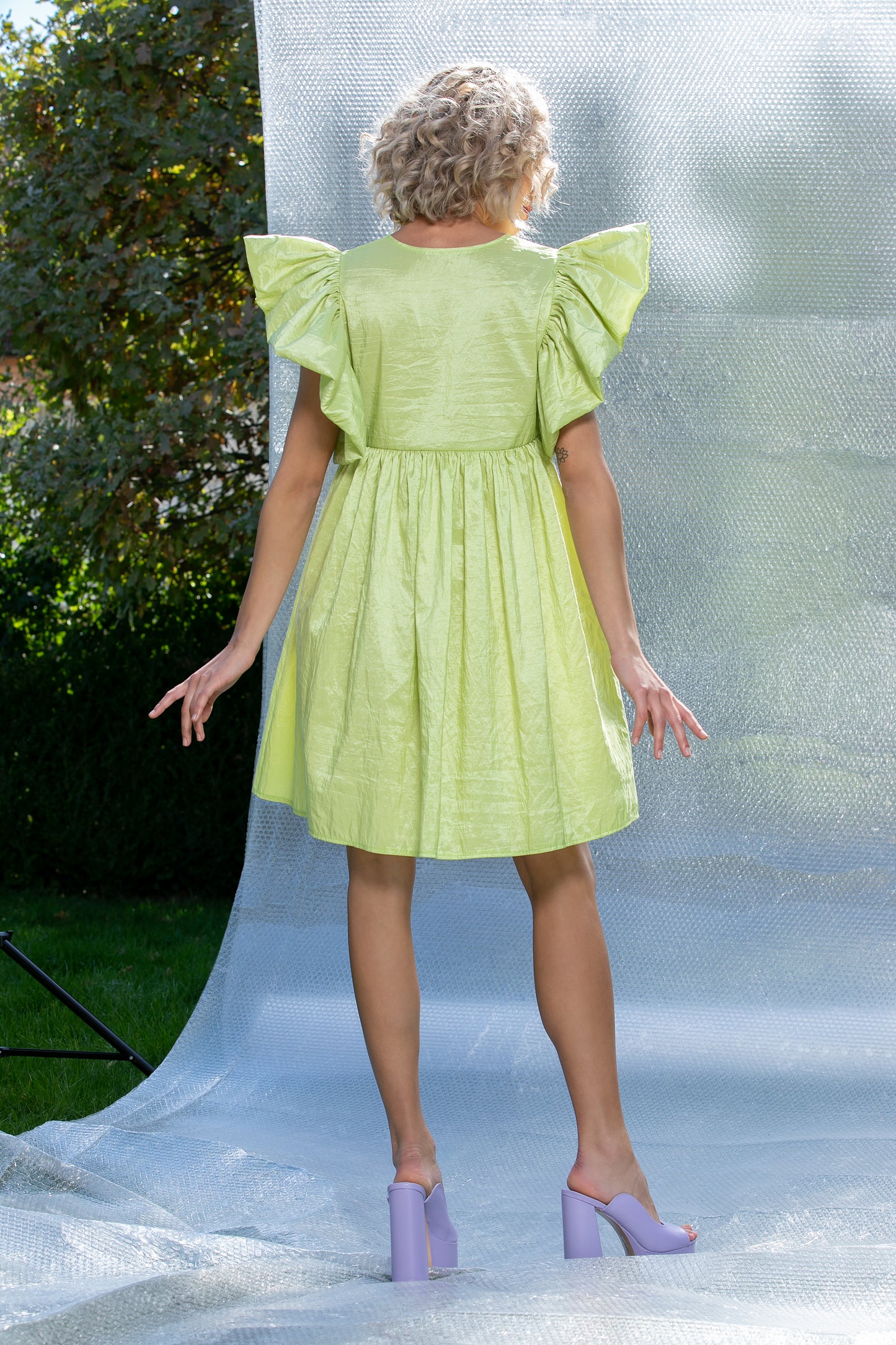 Green Ruffle Dress