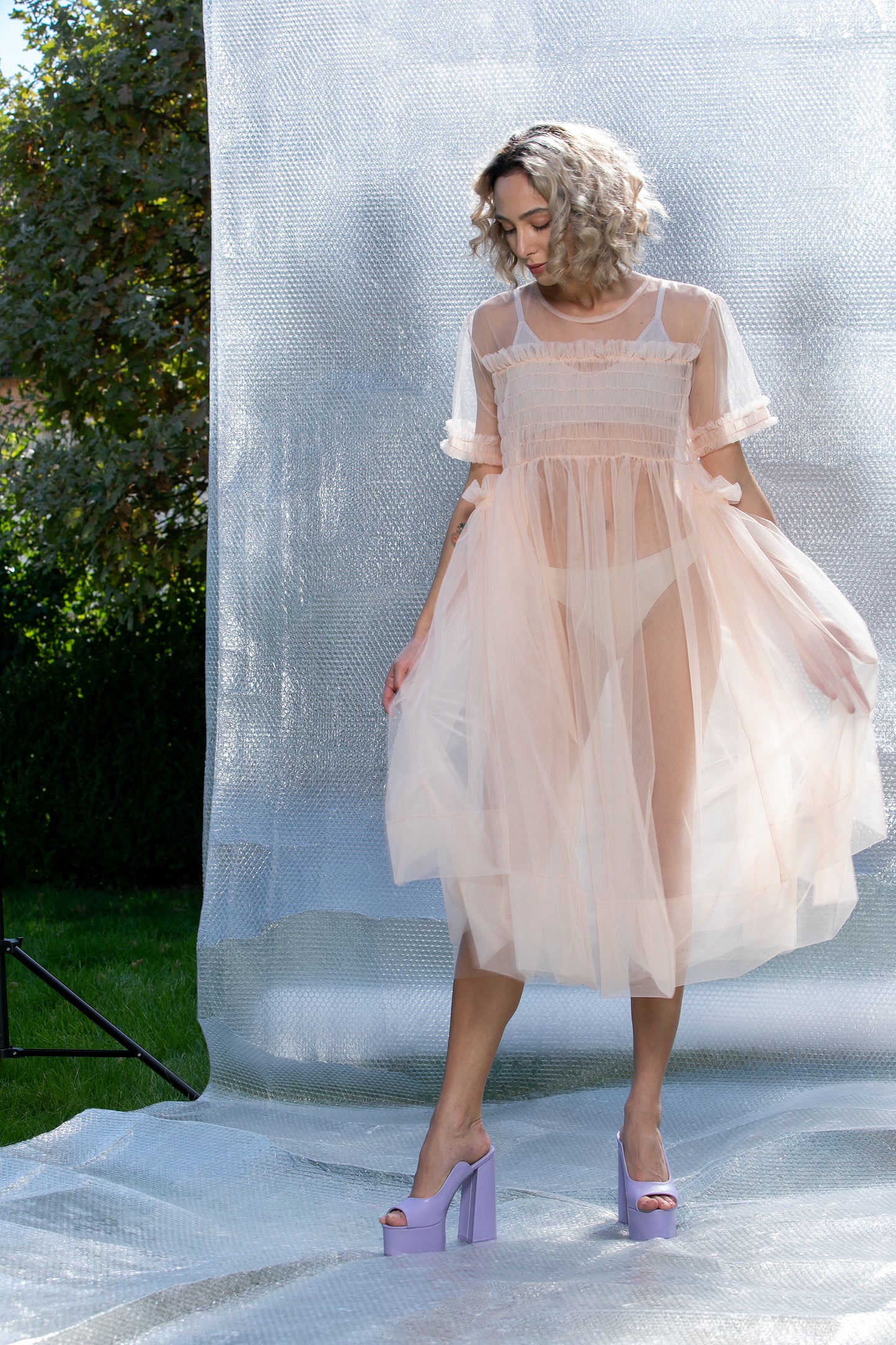 See Through Tulle Dress