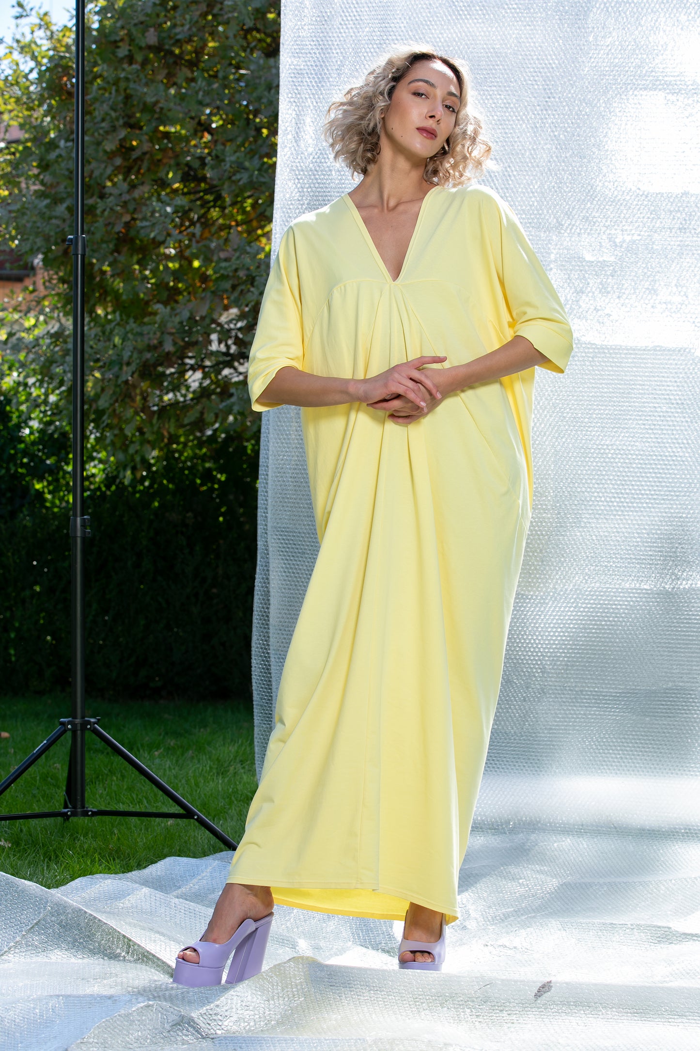 Yellow Kaftan Dress