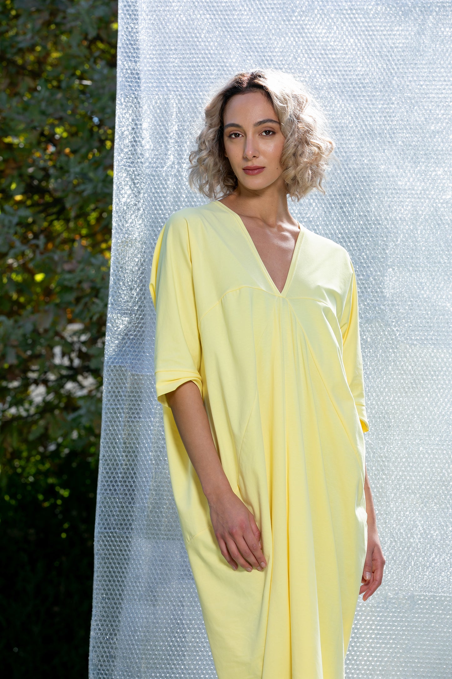 Yellow Kaftan Dress