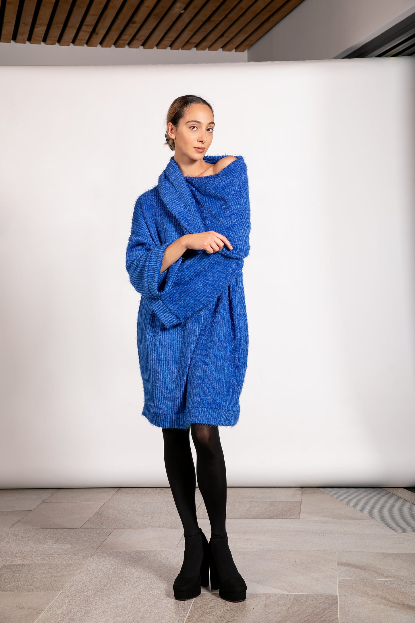 Royal Blue Winter Dress