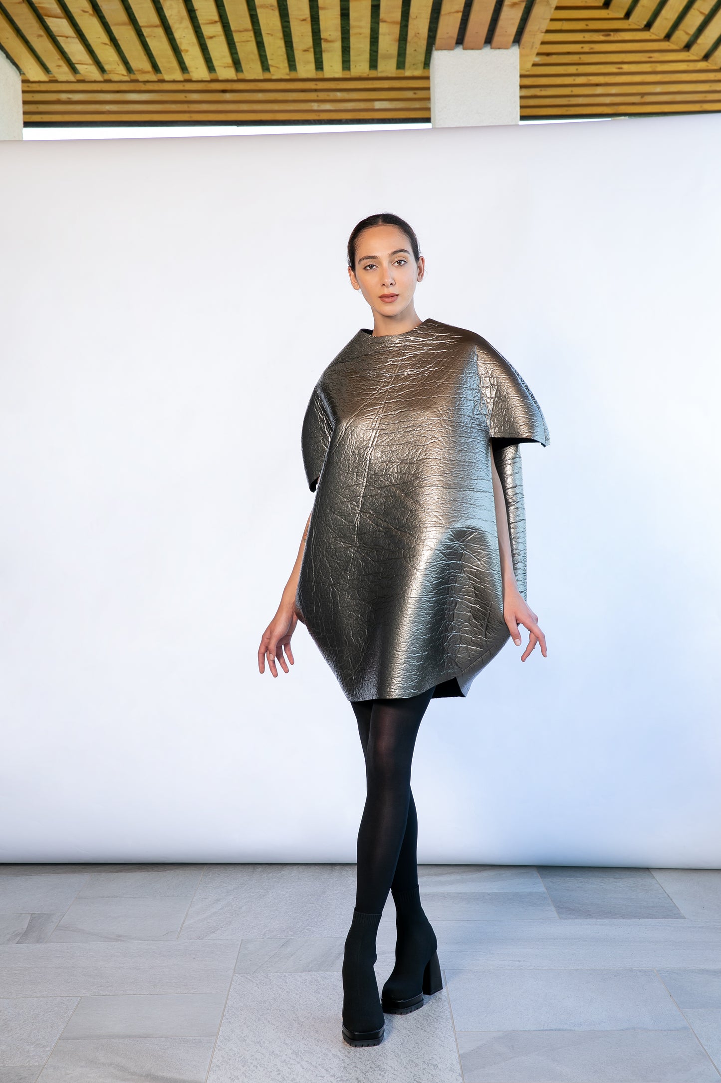 Wool Metallic Dress