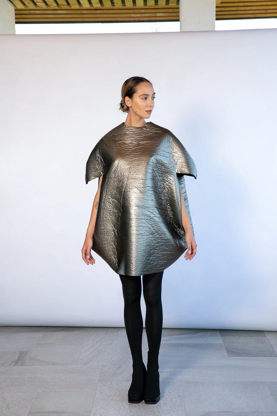 Wool Metallic Dress