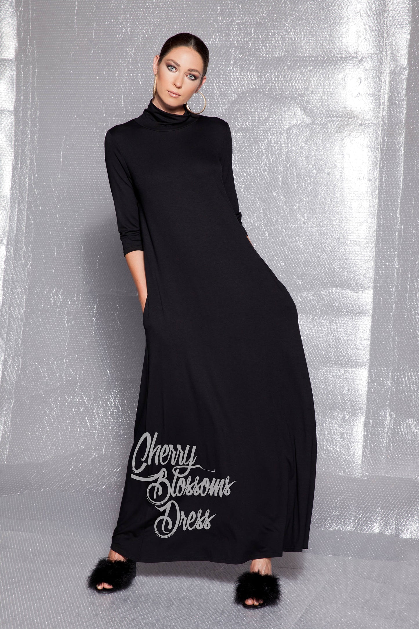 A Line Dress In Black