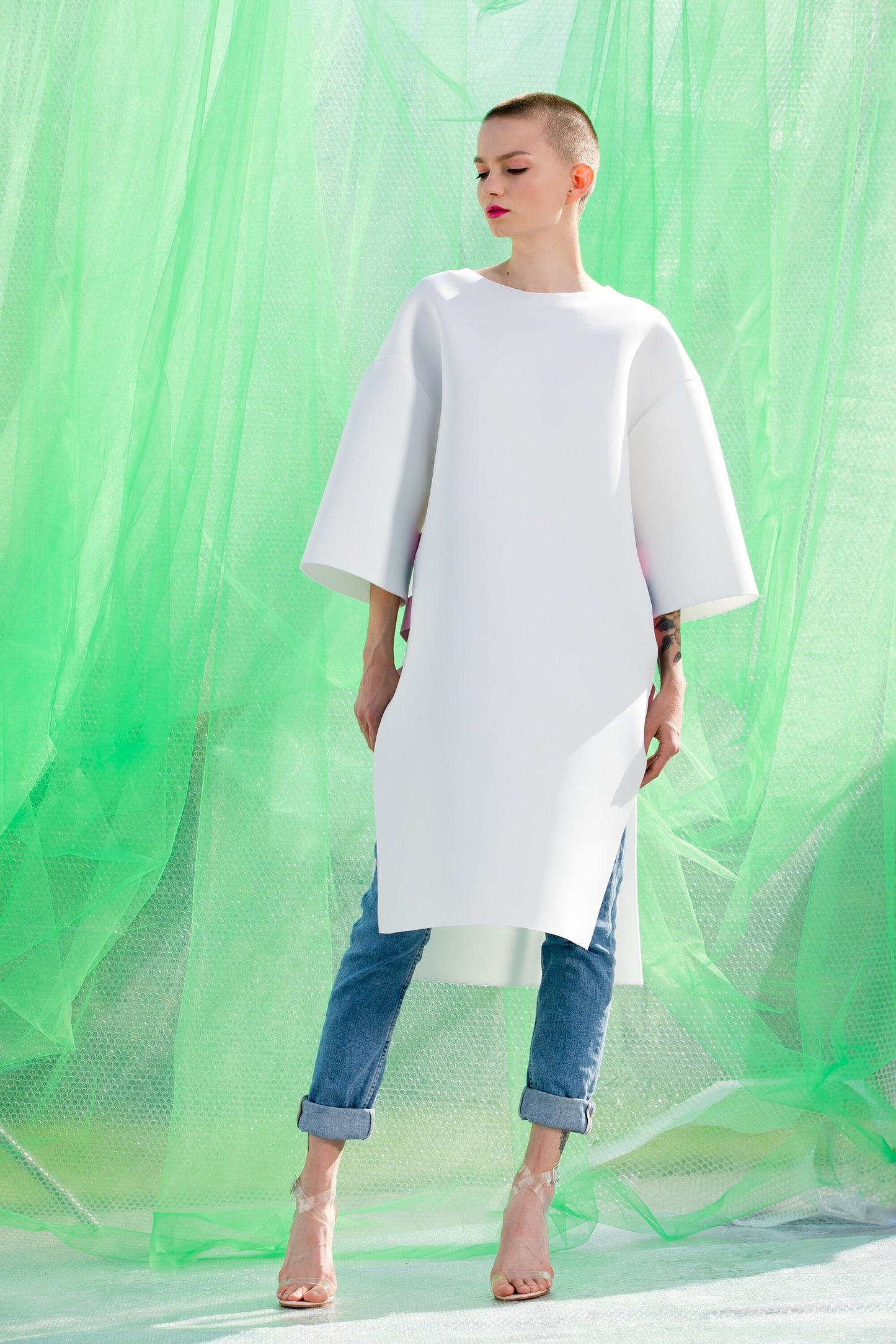 Neoprene Poncho Dress