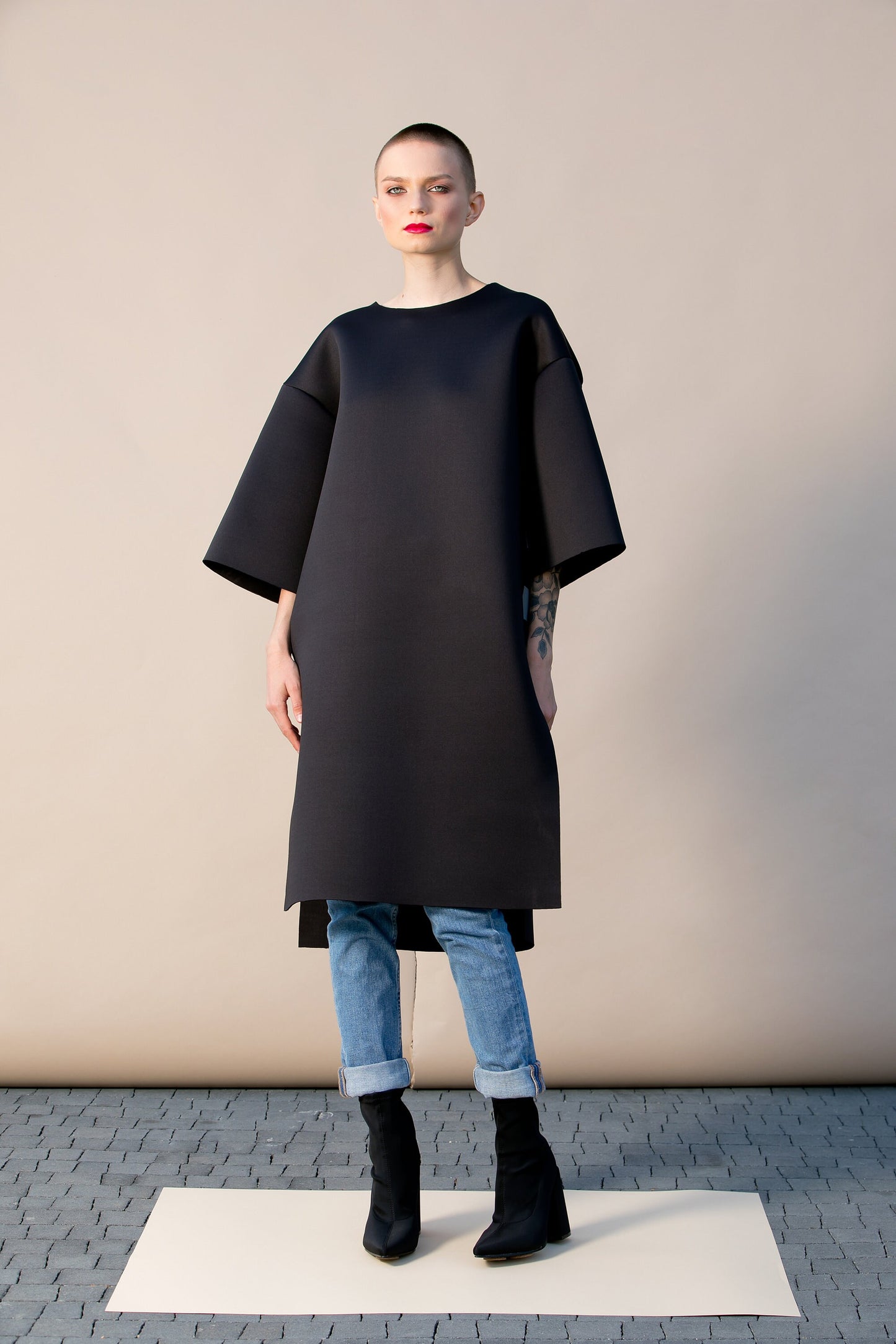 Black Poncho Dress