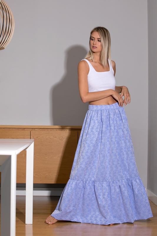 Blue Maxi Skirt