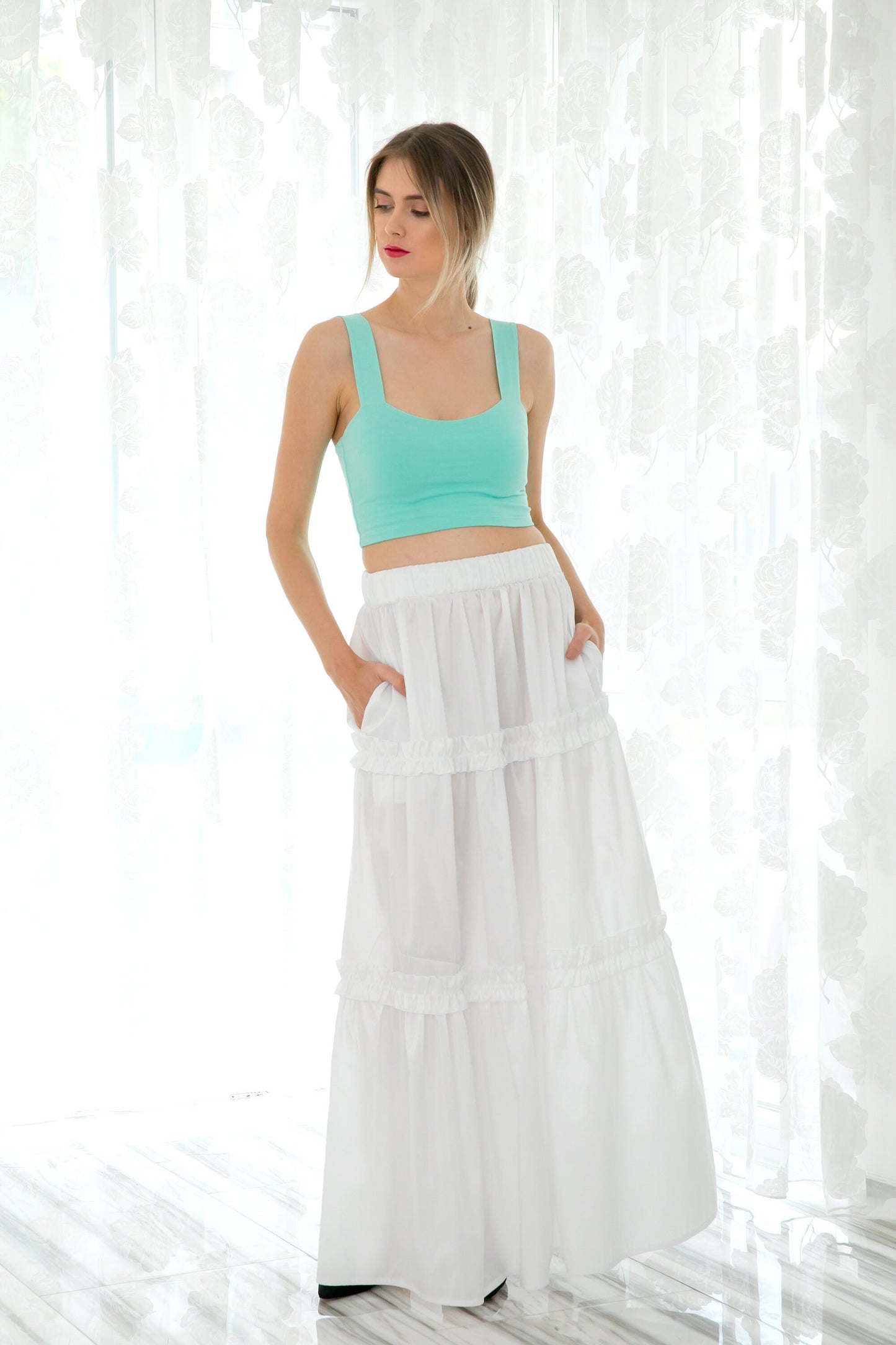 White Maxi Skirt