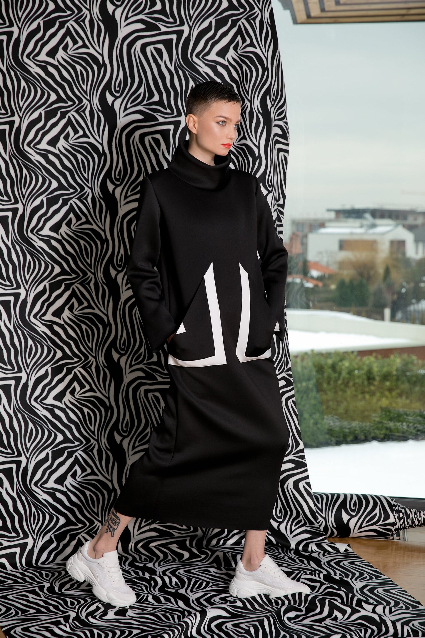 Neoprene Sweater Dress