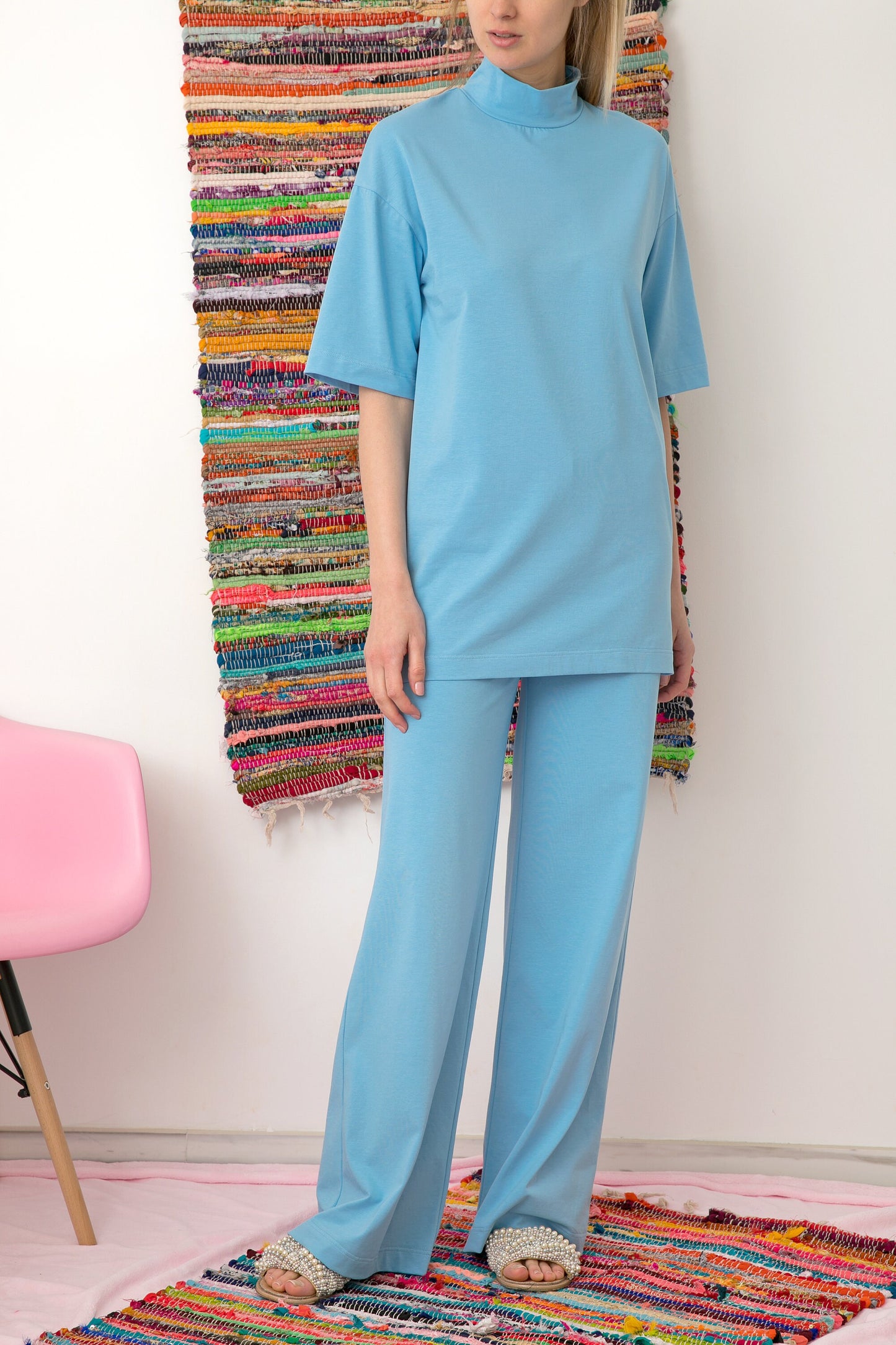 Sky Blue Loungewear Set