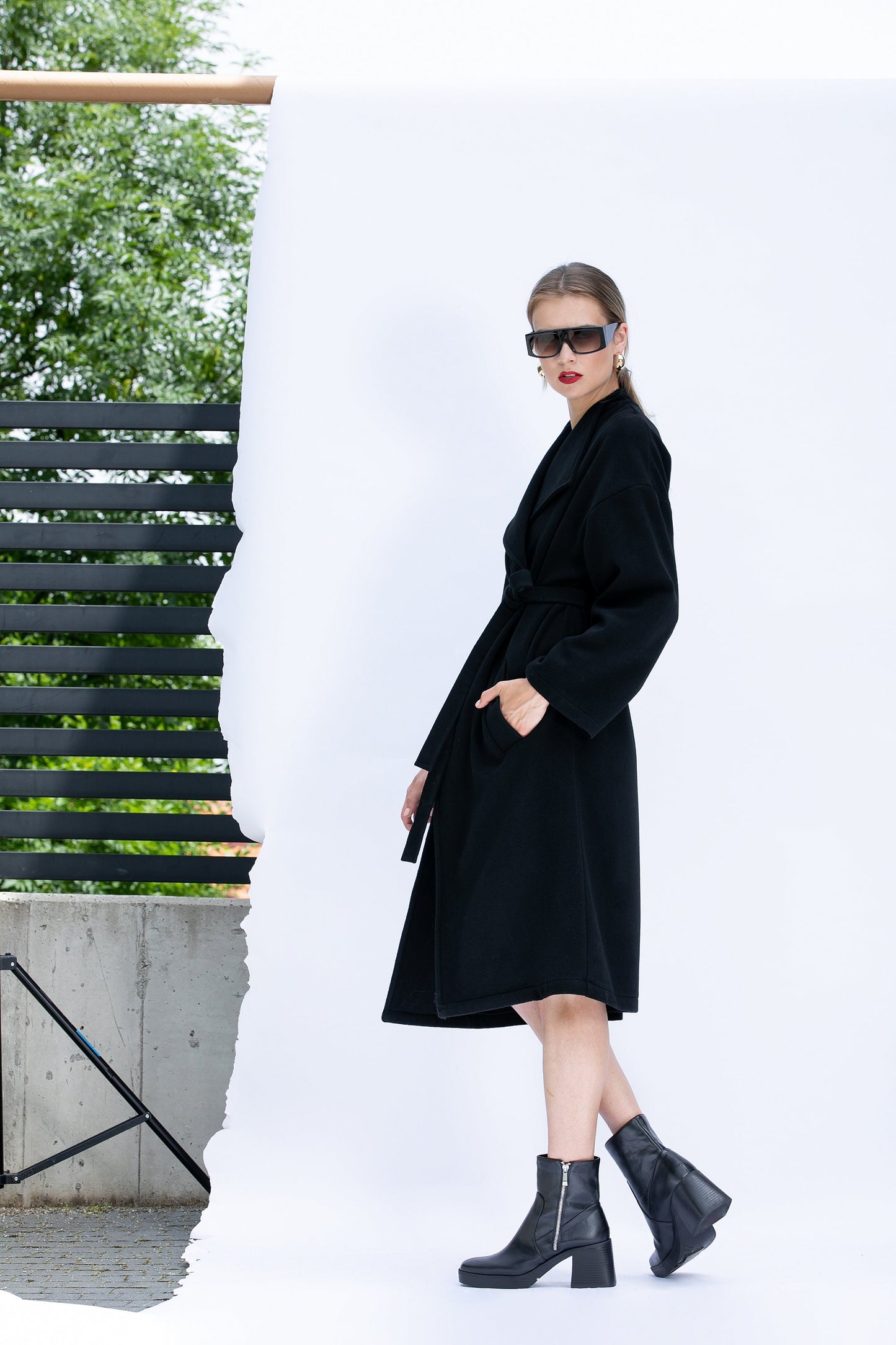 Black Cashmere Coat