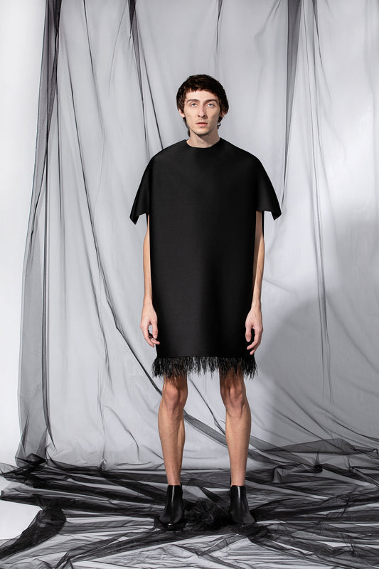 Neoprene Black Tunic Dress